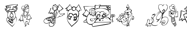 KR Love Angels font preview